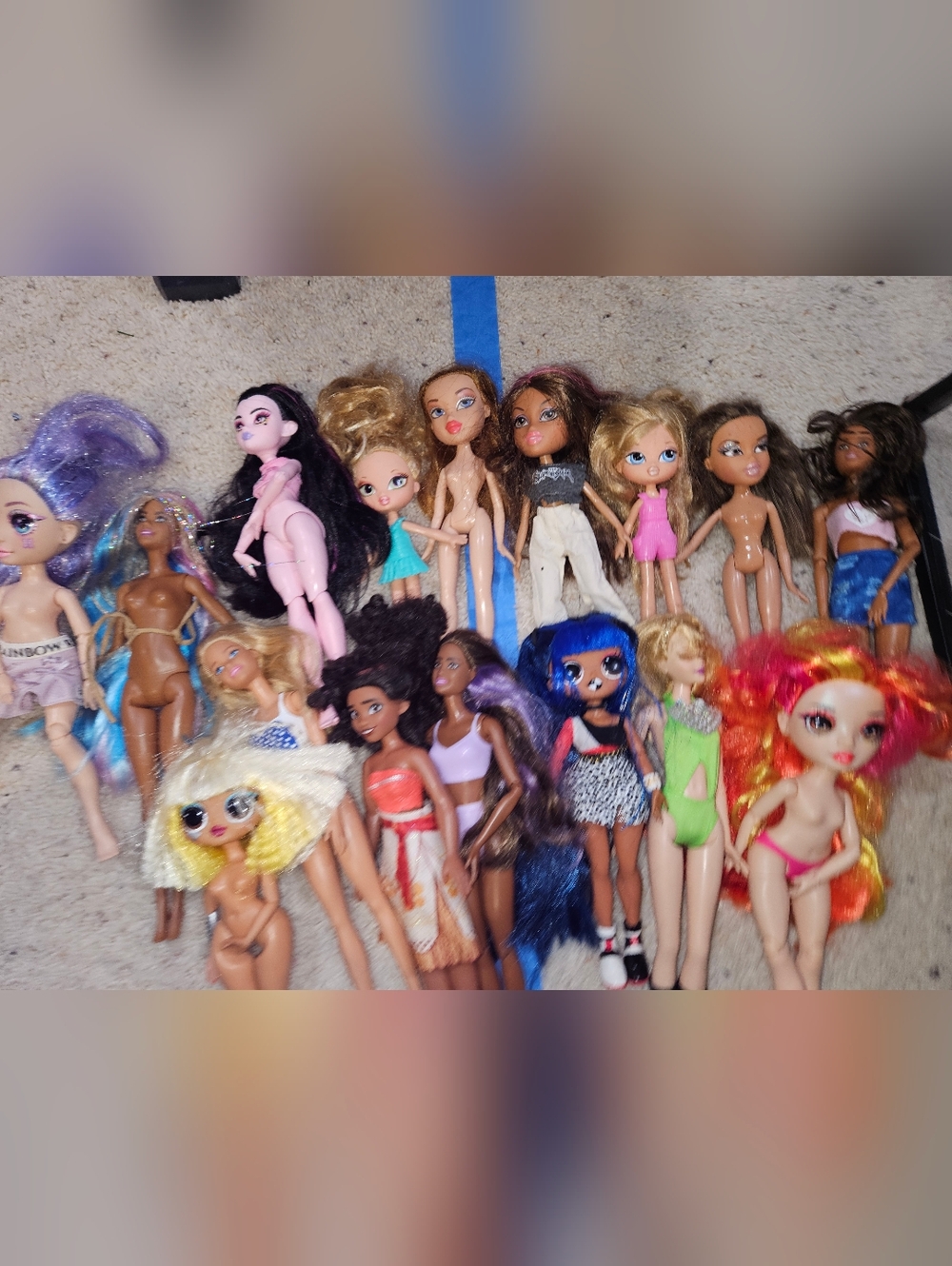 Mixed Lot Of Dolls Bratz Monster High Rainbow High Barbie Lol Disney